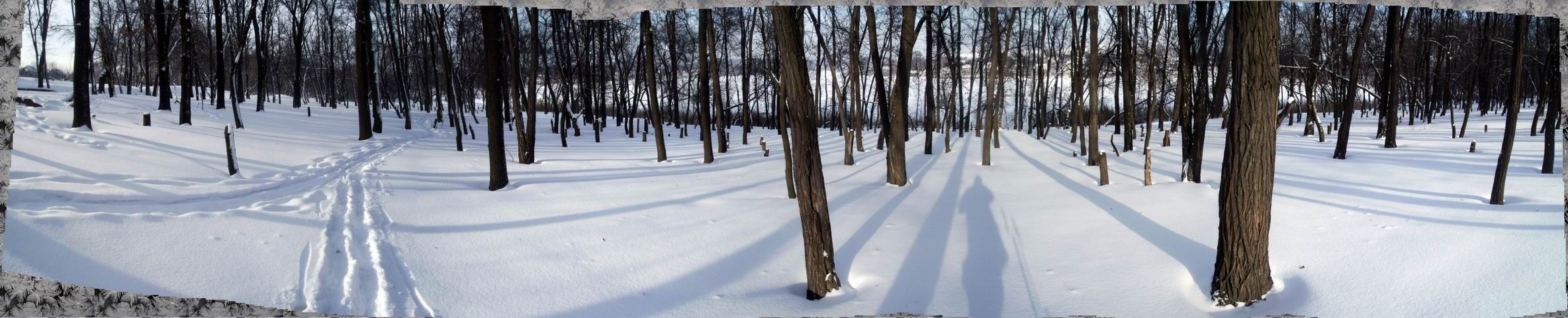 Панорама посадки в снегу